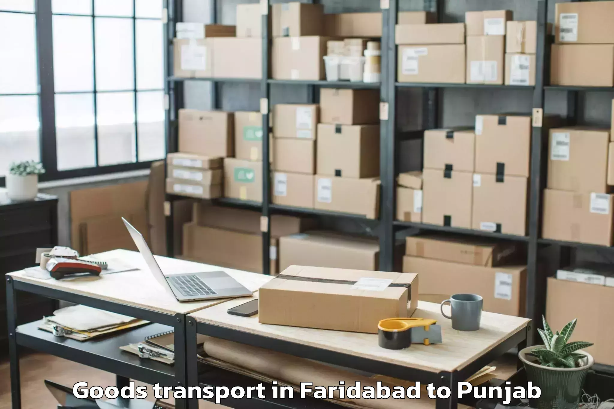 Faridabad to Garhshankar Goods Transport Booking